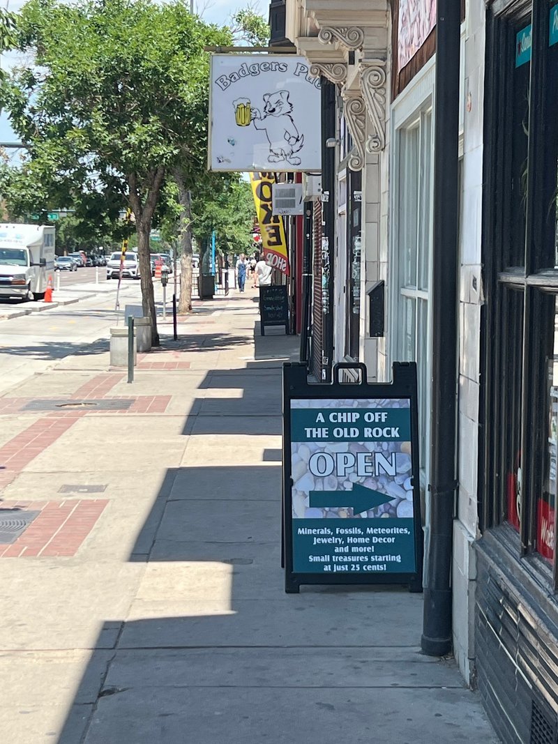A Chip Off The Old Rock Rock Shop storefront in Denver Colorado
