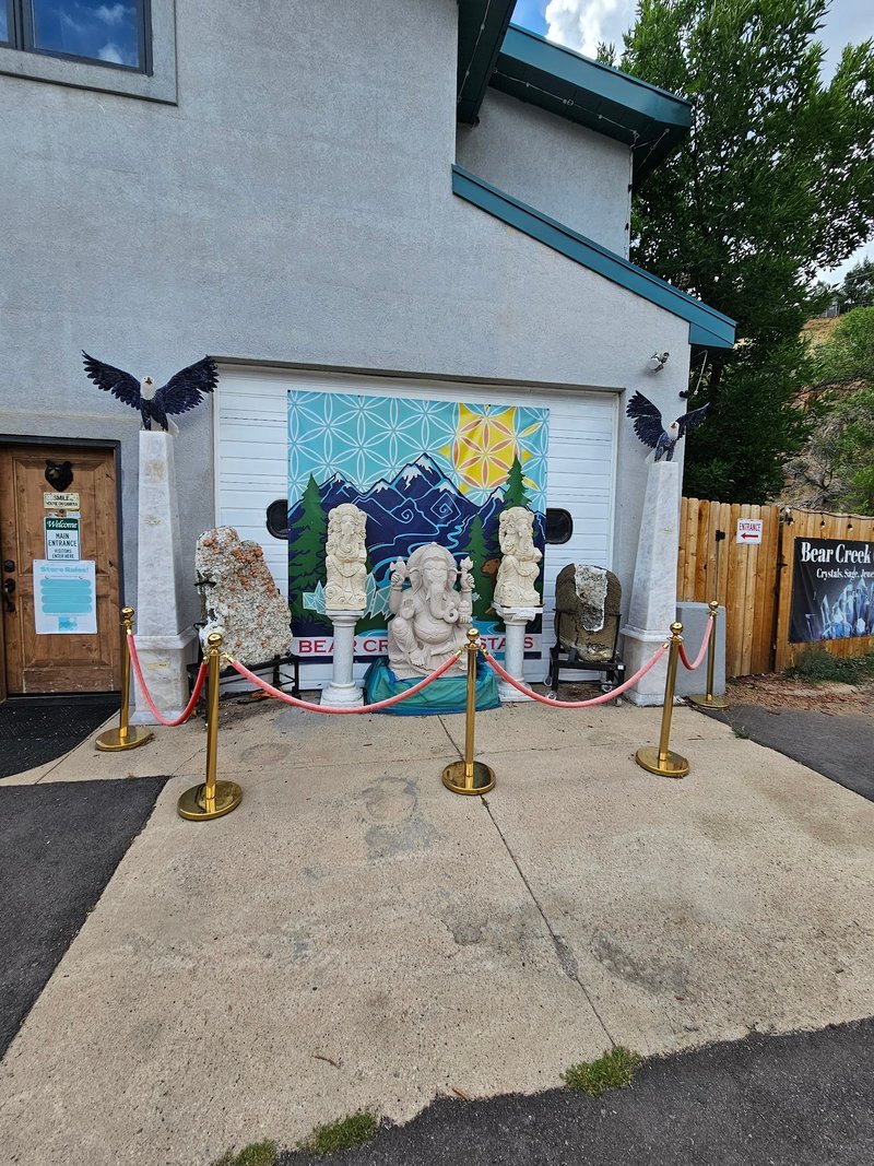 Bear Creek Crystals & Coffee Metaphysical Store storefront in Idledale Colorado