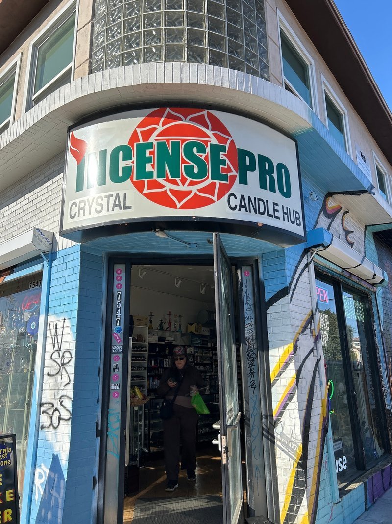 Crystal Candle Hub Metaphysical Store storefront in Los Angeles California