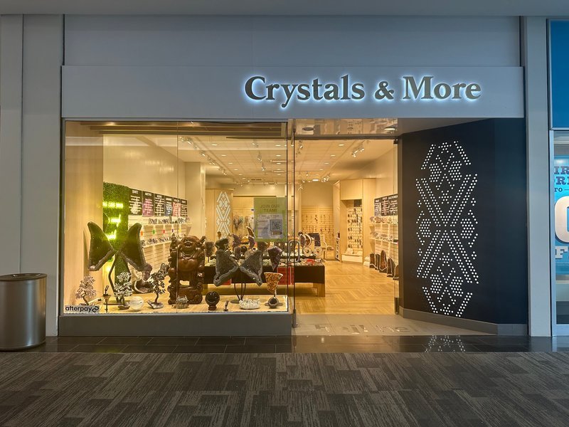 Crystals & More Metaphysical Store storefront in Austin Texas
