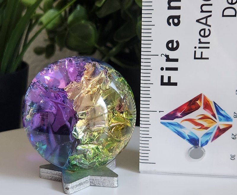 Display of polished crystal specimens, geodes, and mineral towers