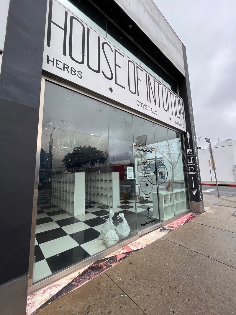 House of Intuition West Hollywood Metaphysical Store storefront in West Hollywood California