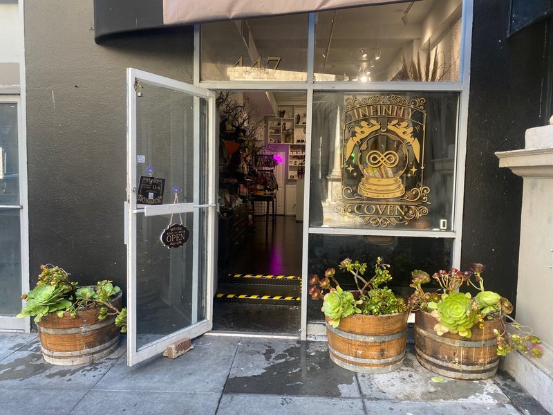 Infinity Coven Metaphysical Store storefront in San Francisco California