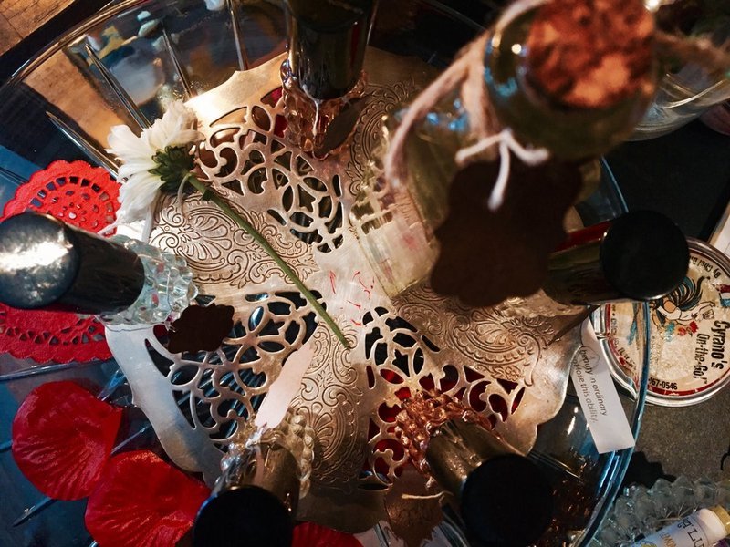 Display of polished crystal specimens, geodes, and mineral towers