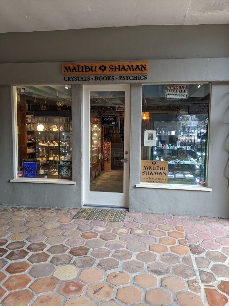 Malibu Shaman Metaphysical Store storefront in Malibu California