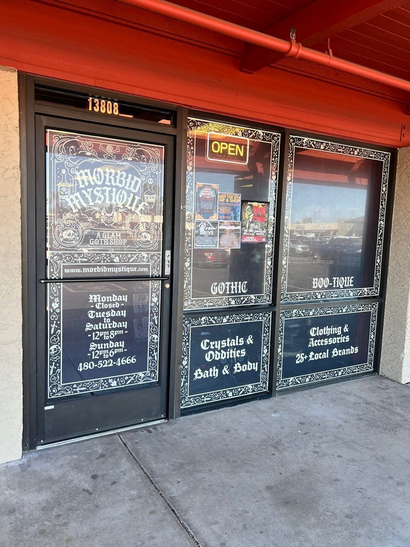 Morbid Mystique Metaphysical Store storefront in Glendale Arizona