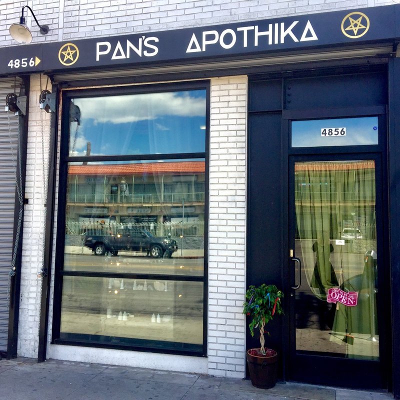 Pans Apothika aka Panpipes Metaphysical Store storefront in Los Angeles California