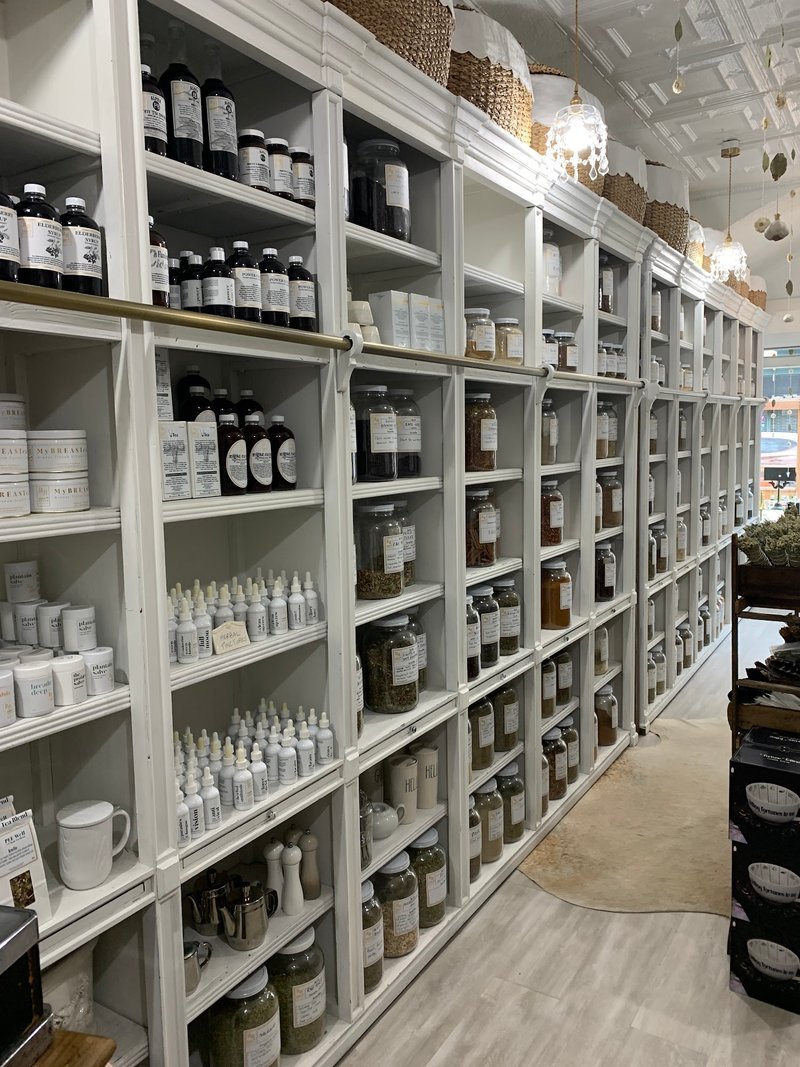 Crystal and mineral display with organized specimens and inventory