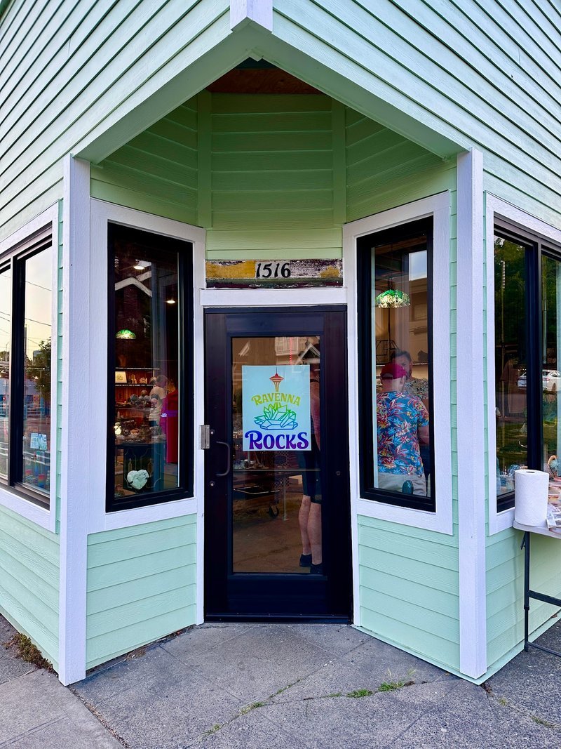 Ravenna Rocks Metaphysical Store storefront in Seattle Washington