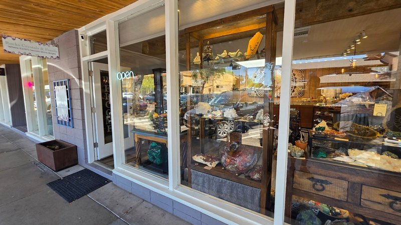 Rocks CRYSTALS & Fossils Rock Shop storefront in Scottsdale Arizona