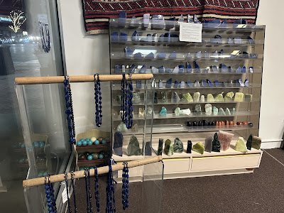 Collection of raw crystals, polished stones, and unique mineral formations