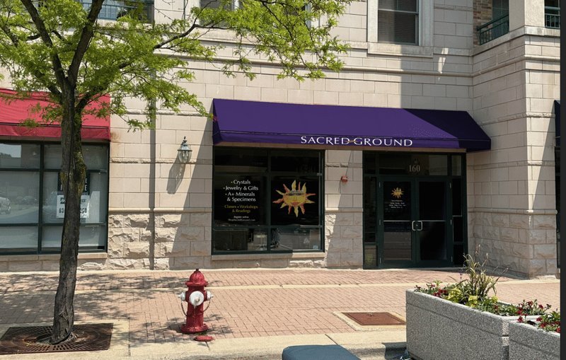 Sacred Ground Metaphysical Store storefront in Arlington Heights Illinois