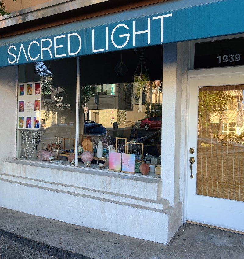 Sacred Light Metaphysical Store storefront in Los Angeles California