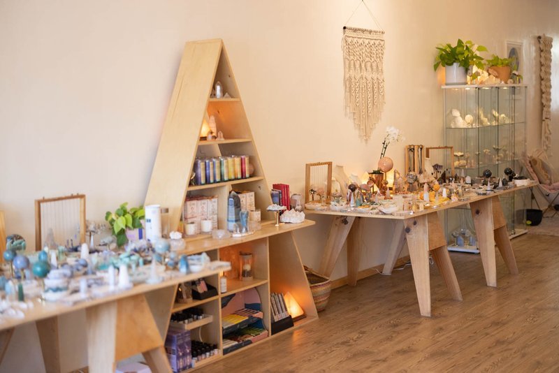 Curated selection of gemstones, crystals, and metaphysical supplies