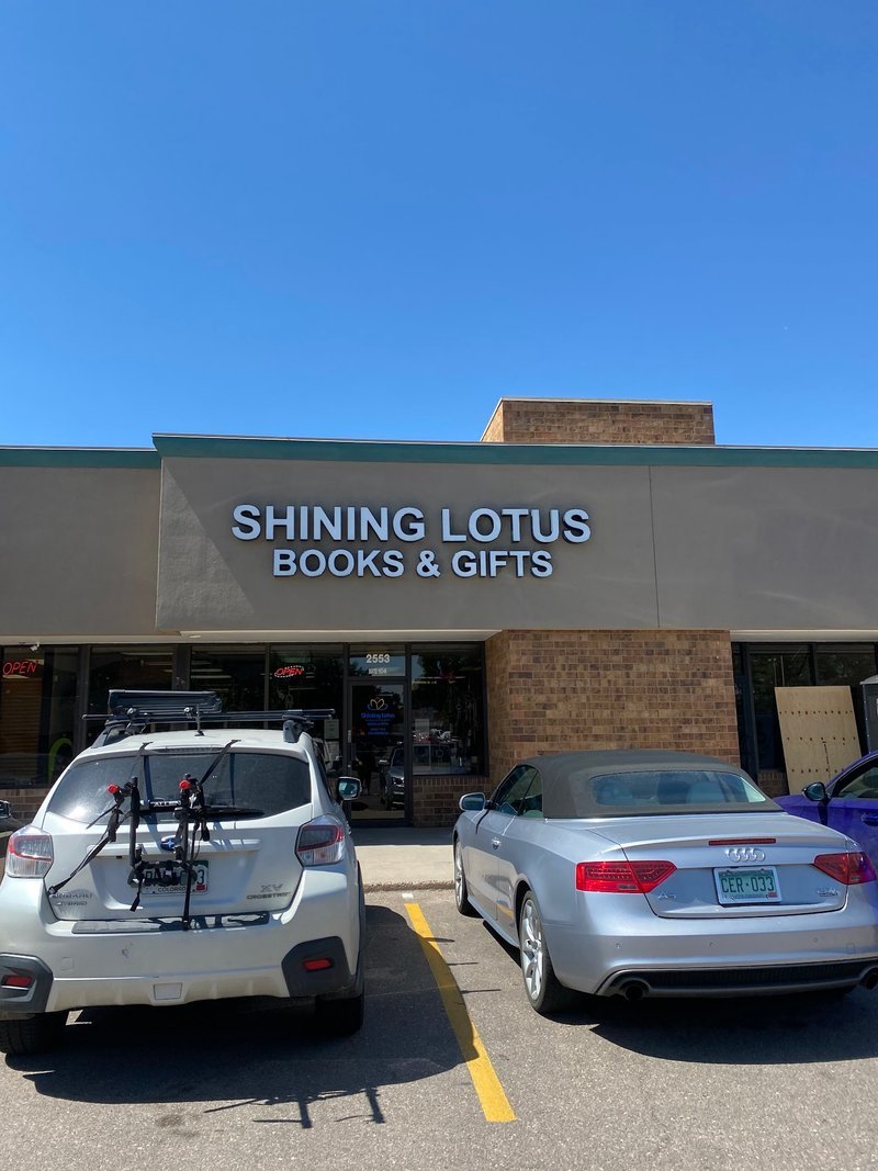 Shining Lotus Metaphysical Bookstore Metaphysical Store storefront in Denver Colorado