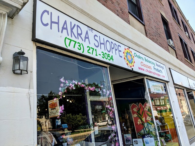 The Chakra Shoppe Metaphysical Store storefront in Chicago Illinois