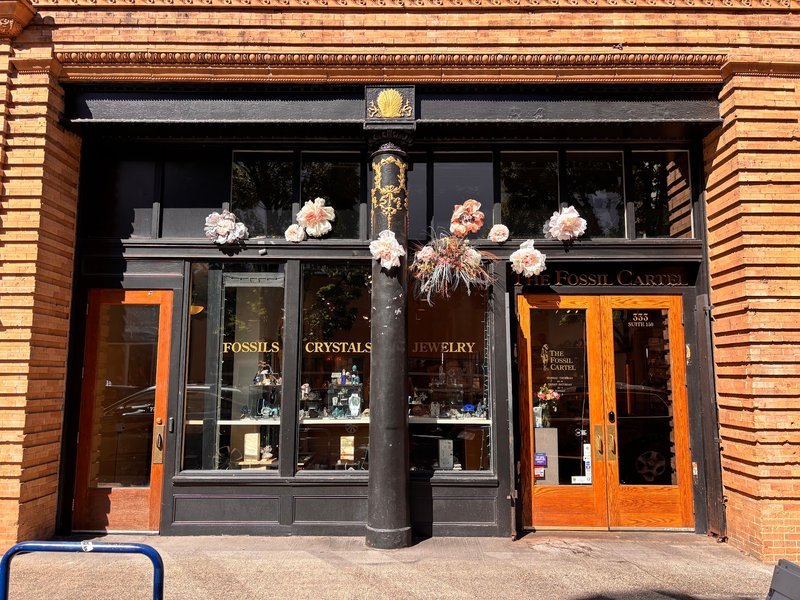 The Fossil Cartel Metaphysical Store storefront in Portland Oregon