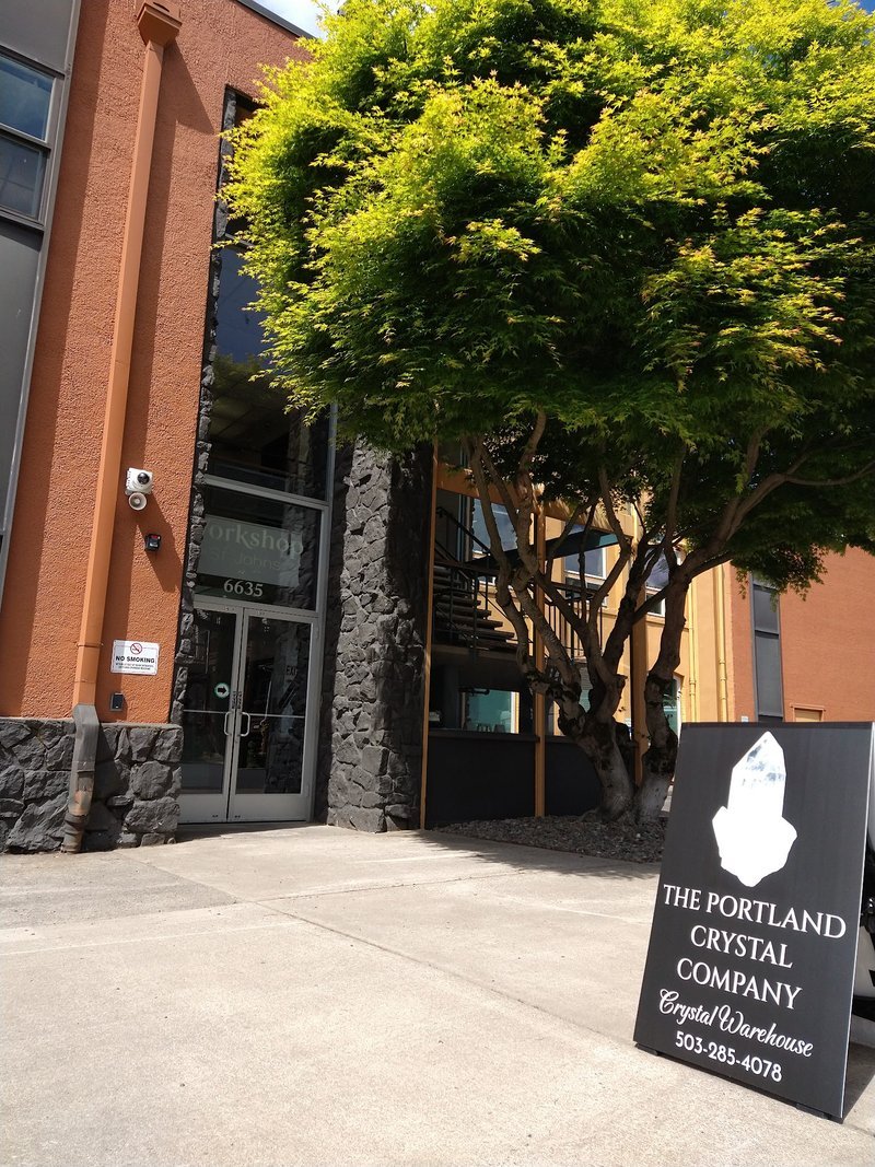 The Portland Crystal Company Rock Shop storefront in Portland Oregon
