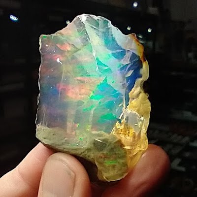 Crystal and mineral display with organized specimens and inventory