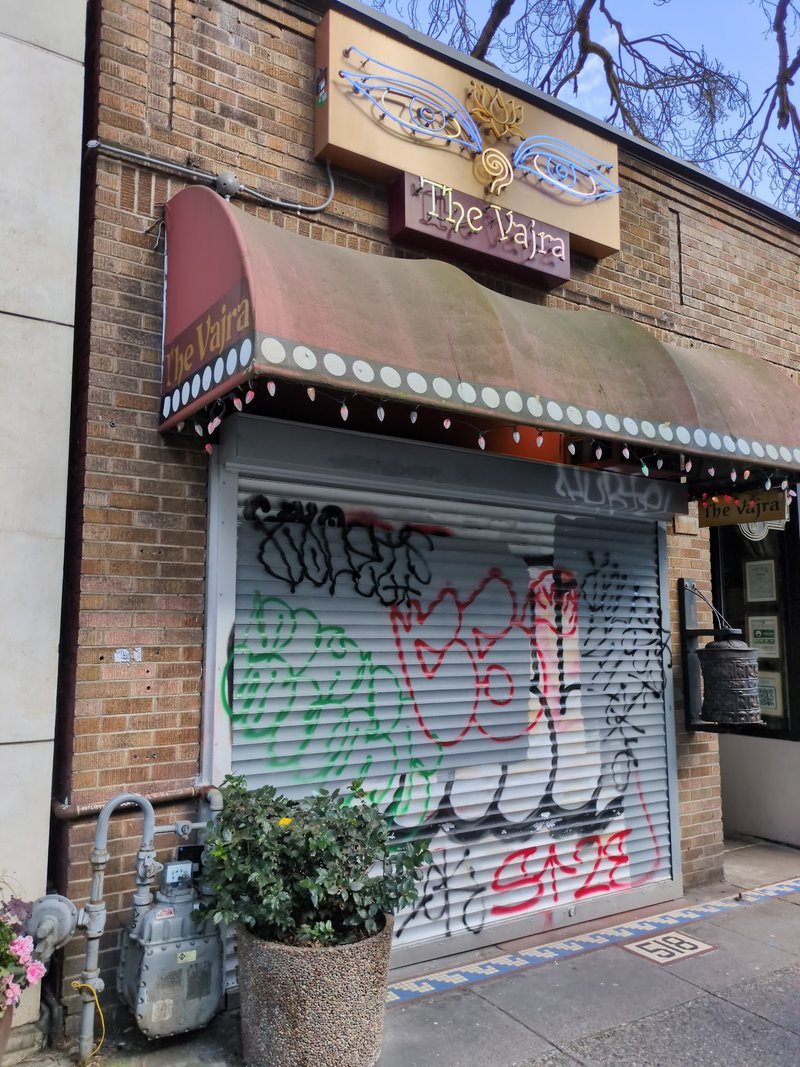 The Vajra Metaphysical Store storefront in Seattle Washington