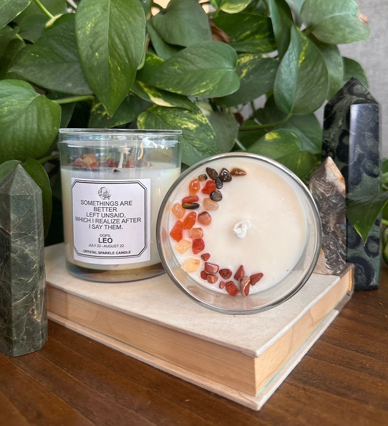 Shelving display featuring amethyst, quartz, and various crystal specimens