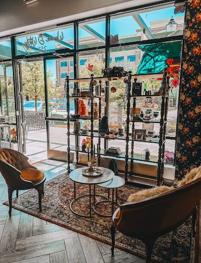 Store interior displaying crystals, minerals, and metaphysical supplies